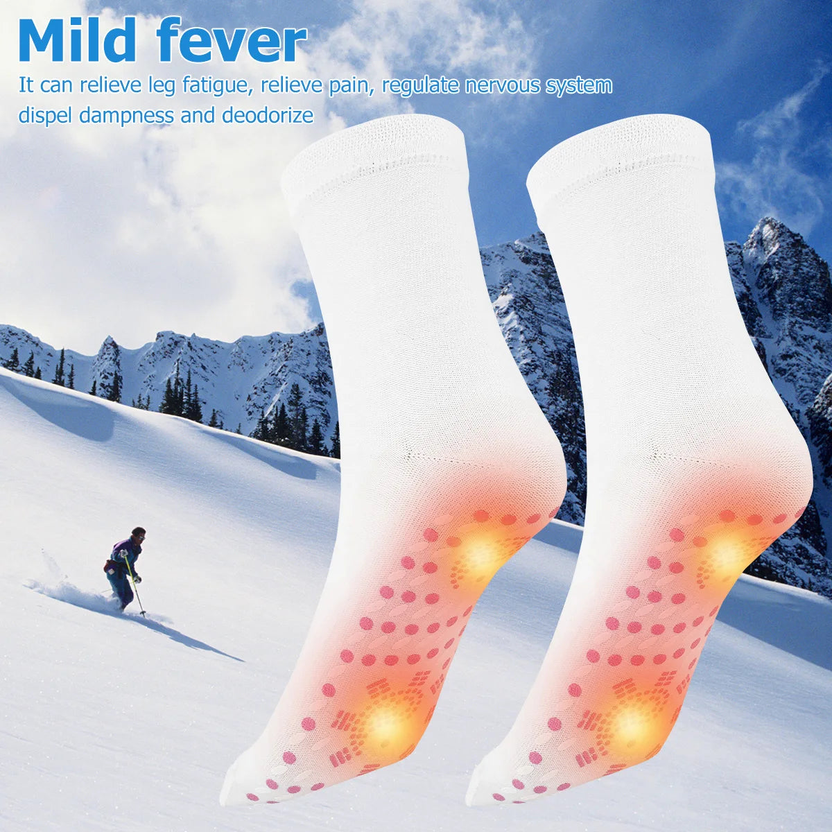 Self-Heating Socks Anti-Fatigue Winter Outdoor Warm Heat Insulated Socks Thermal Socks for Hiking Camping Cycling Skiing
