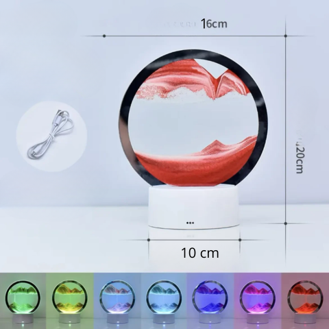Douneshop Lampe LED 16 couleurs 3D Sandscape RGB Veilleuse avec affichage