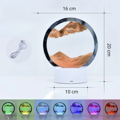 Douneshop Lampe LED 16 couleurs 3D Sandscape RGB Veilleuse avec affichage