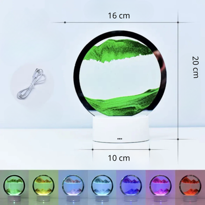 Douneshop Lampe LED 16 couleurs 3D Sandscape RGB Veilleuse avec affichage