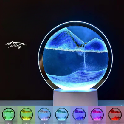 Douneshop Lampe LED 16 couleurs 3D Sandscape RGB Veilleuse avec affichage